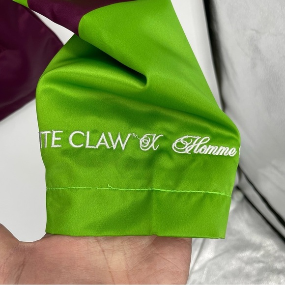 Homme + Femme x White Claw windbreaker claw breaker jacket purple green patches - Picture 5 of 10